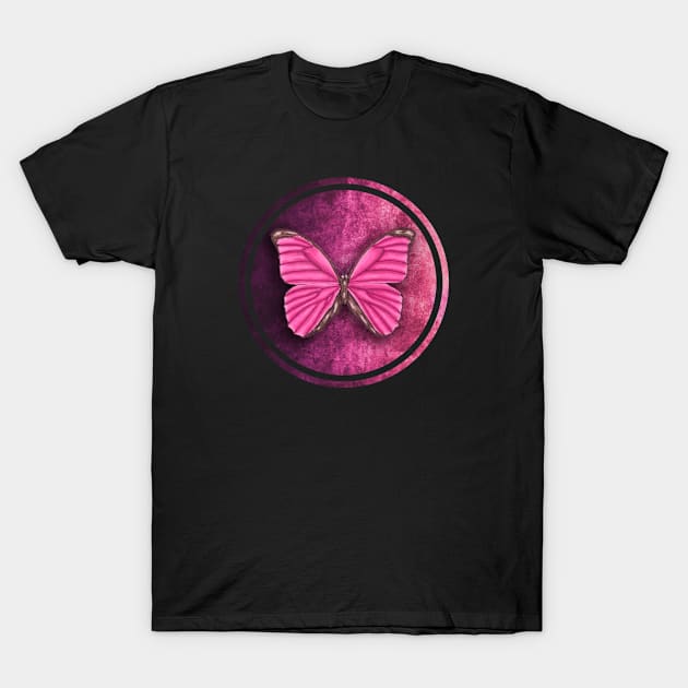 Pink Butterfly Power T-Shirt by PallKris